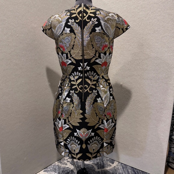 Ted Baker IMOEN Oriental Metallic Tulip Dress Embroidered size 5 US 10/12 - Picture 2 of 6